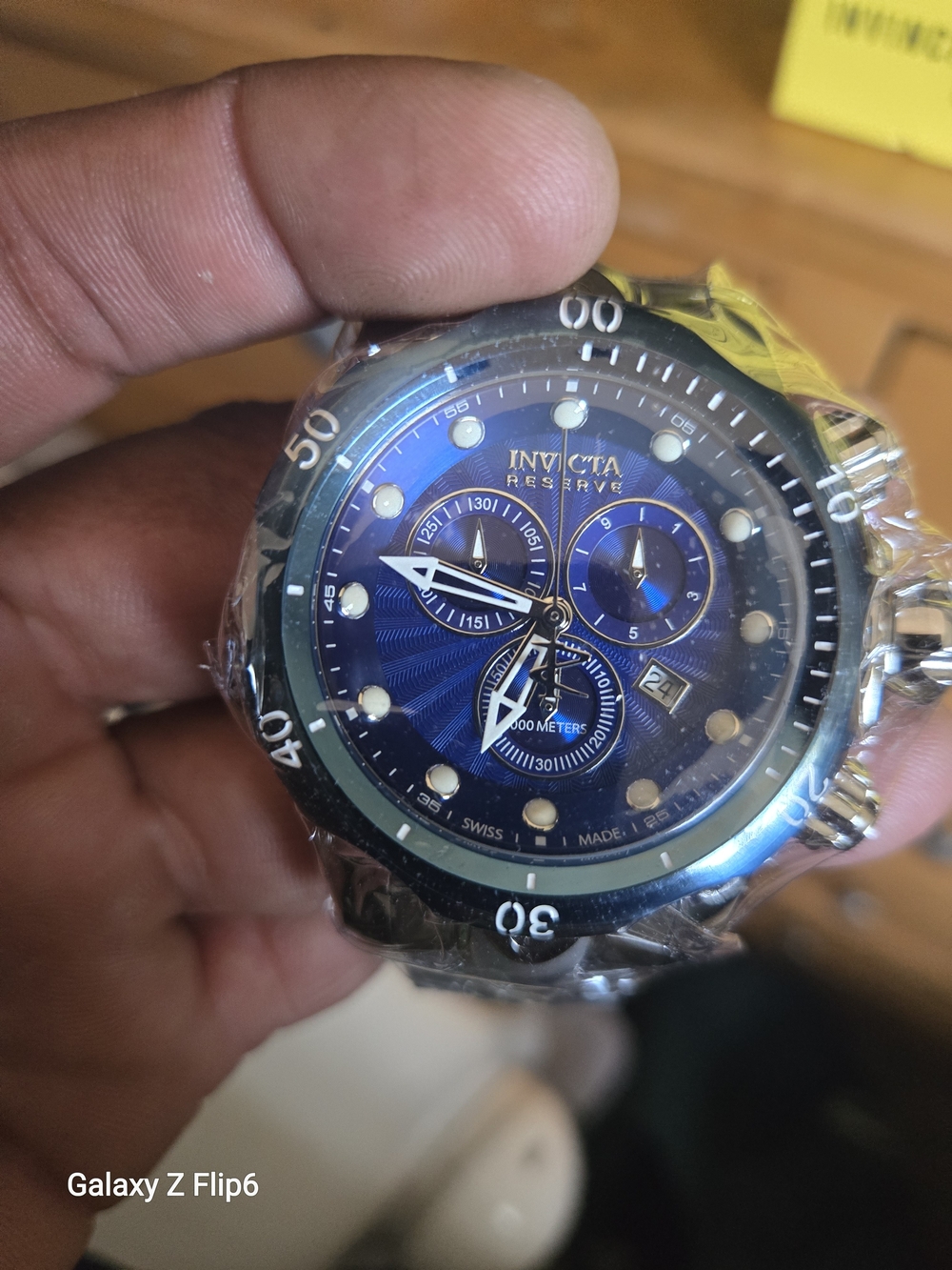 Invicta Reserve Blue and Silver Chronograph Dive Watch 47mm